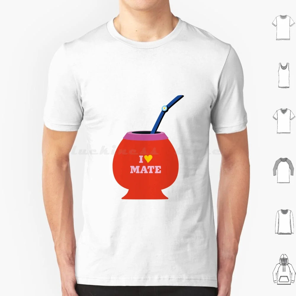 Argentine Mate T Shirt Cotton Men Women DIY Print Mate Argentina Yerba Mate Lightbulb
