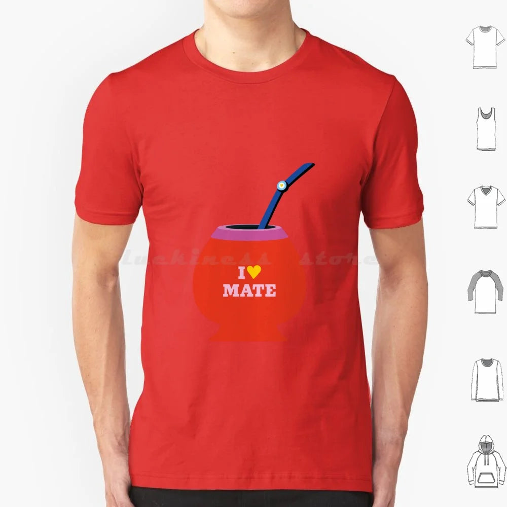 Argentine Mate T Shirt Cotton Men Women DIY Print Mate Argentina Yerba Mate Lightbulb