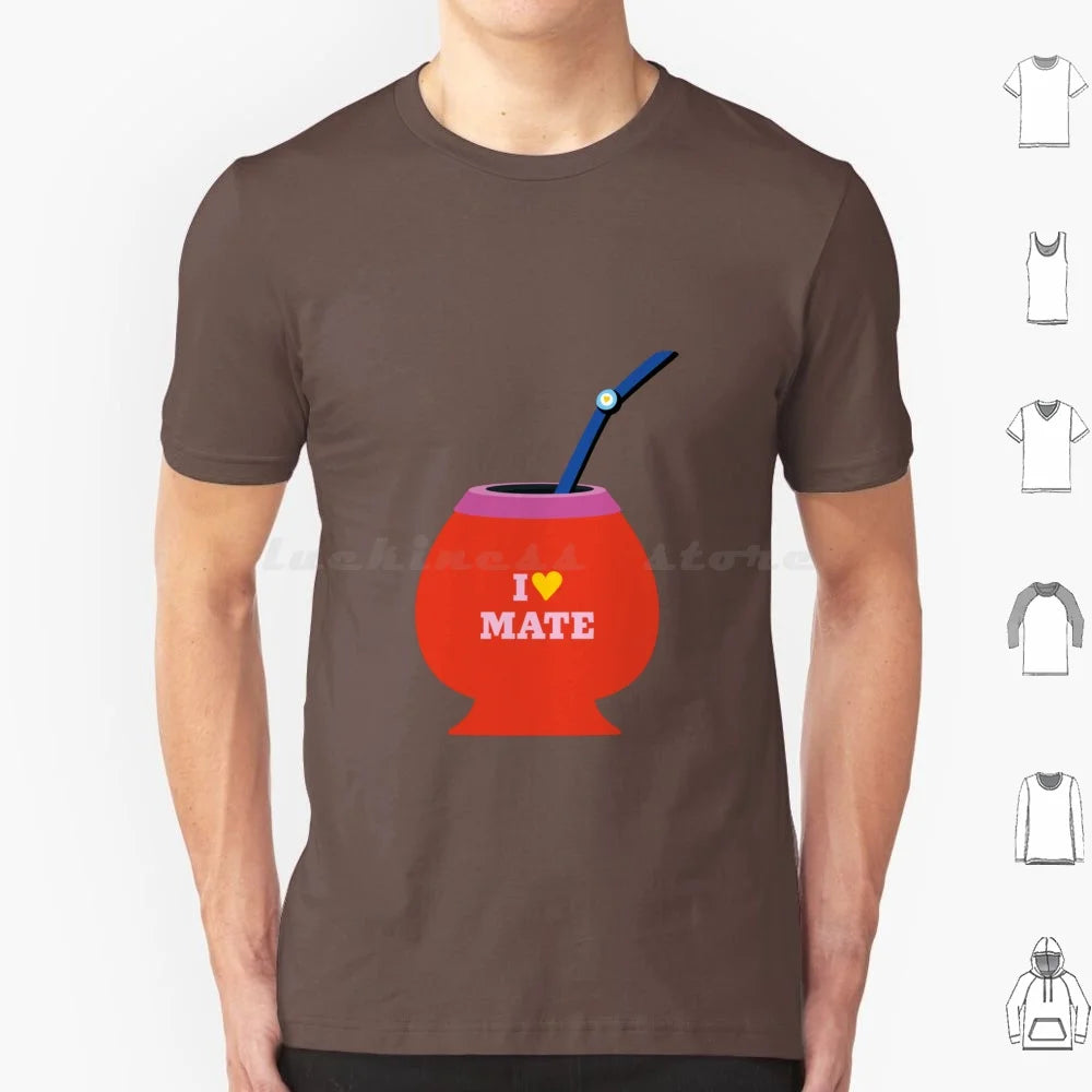 Argentine Mate T Shirt Cotton Men Women DIY Print Mate Argentina Yerba Mate Lightbulb