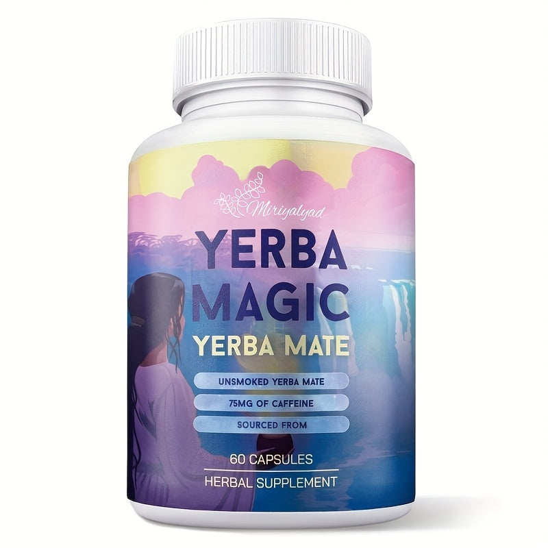 Yerba Mate Capsules - Herbal Energy & Antioxidant Boost With Natural Yerba Mate Extract + B Vitamins | Mother'S Day Gift For Holistic Wellness & Vitality
