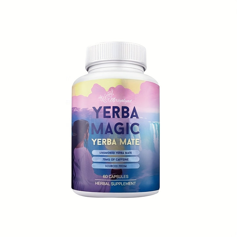 Yerba Mate Capsules - Herbal Energy & Antioxidant Boost With Natural Yerba Mate Extract + B Vitamins | Mother'S Day Gift For Holistic Wellness & Vitality