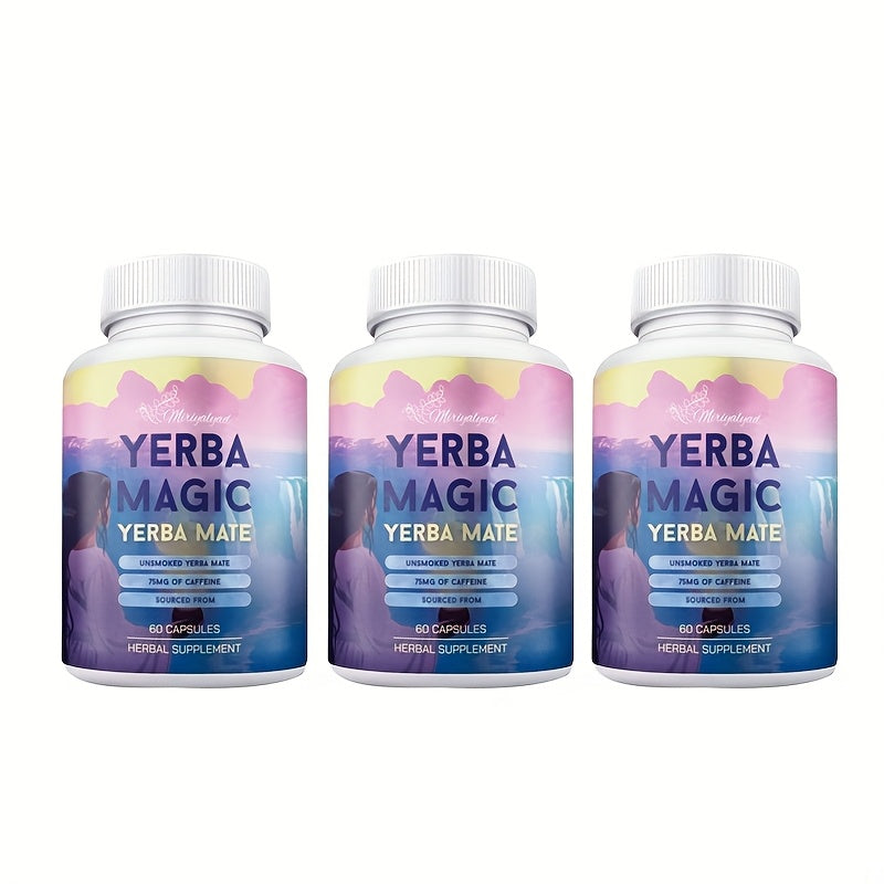 Yerba Mate Capsules - Herbal Energy & Antioxidant Boost With Natural Yerba Mate Extract + B Vitamins | Mother'S Day Gift For Holistic Wellness & Vitality