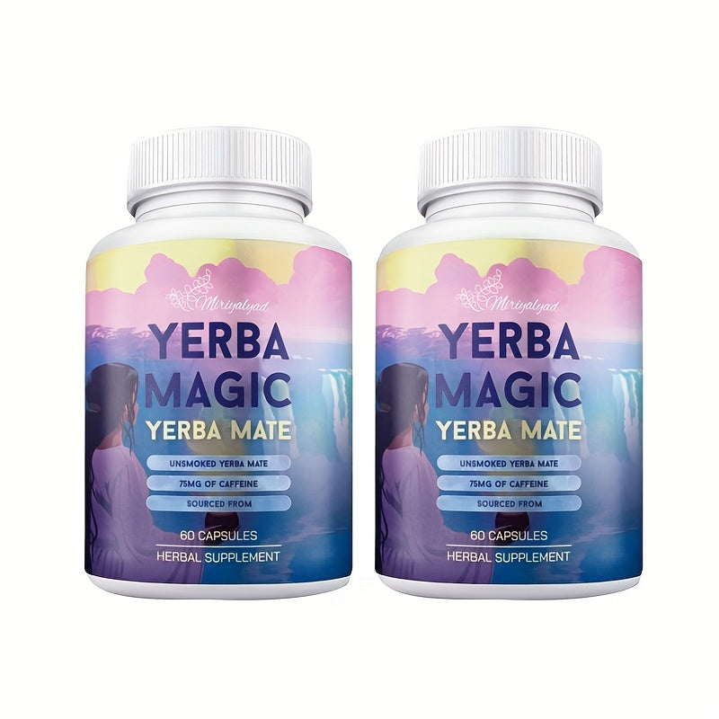 Yerba Mate Capsules - Herbal Energy & Antioxidant Boost With Natural Yerba Mate Extract + B Vitamins | Mother'S Day Gift For Holistic Wellness & Vitality