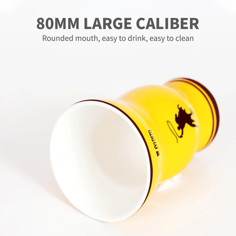 Yerba Mate Ceramic Cups with Straw, Traditional Argentine Style on Horseback, Argentina Gourds, Stainless Steel Mug, 200ml