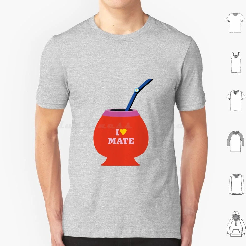 Argentine Mate T Shirt Cotton Men Women DIY Print Mate Argentina Yerba Mate Lightbulb
