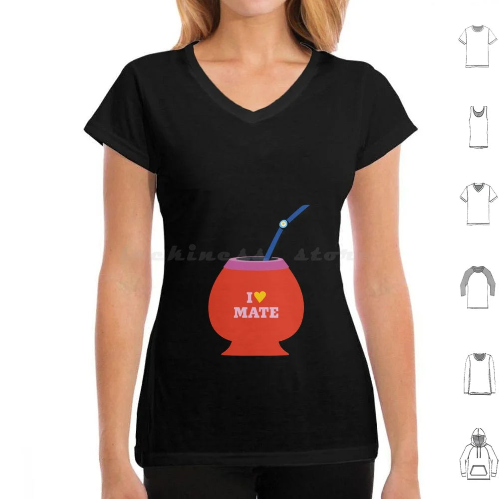 Argentine Mate T Shirt Cotton Men Women DIY Print Mate Argentina Yerba Mate Lightbulb