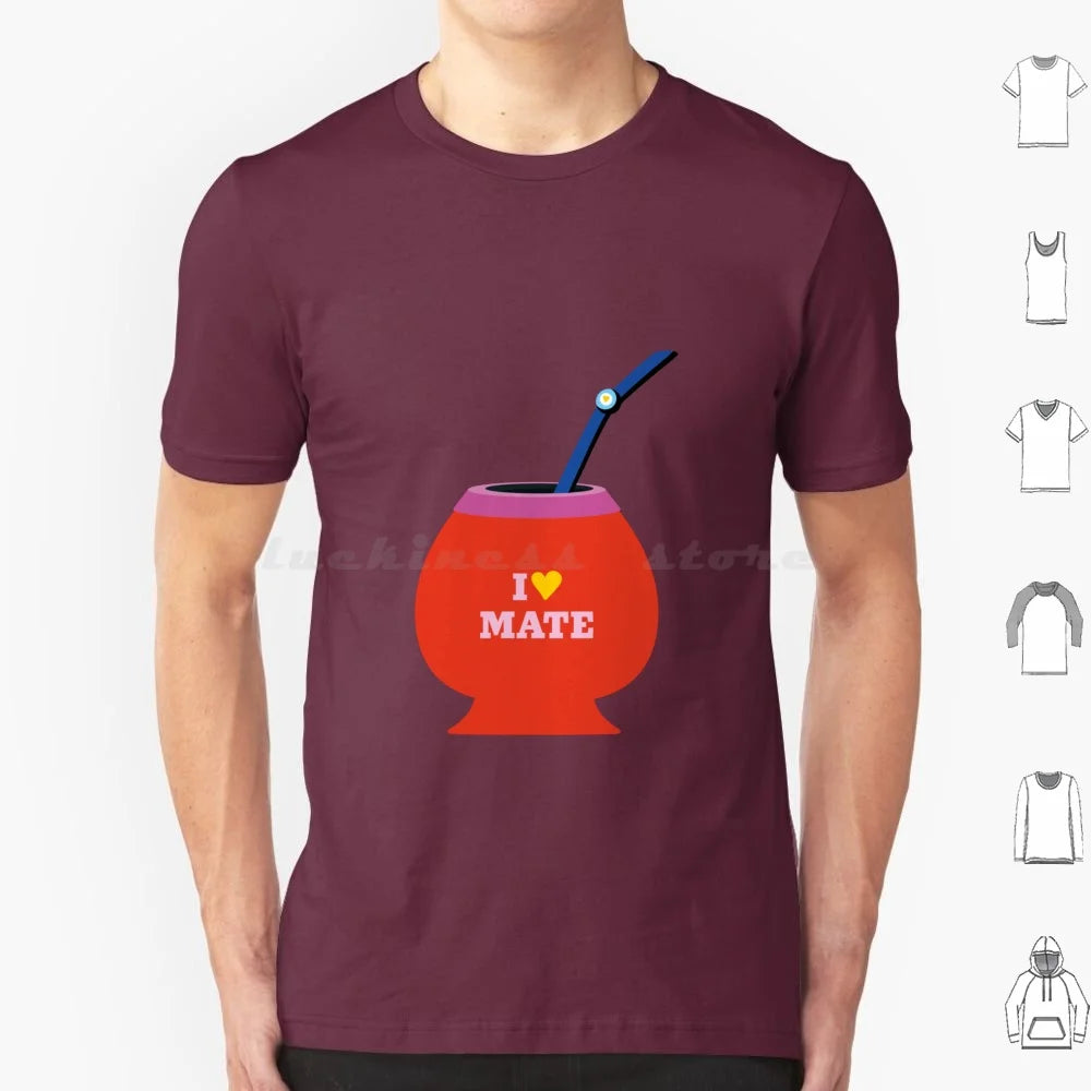 Argentine Mate T Shirt Cotton Men Women DIY Print Mate Argentina Yerba Mate Lightbulb
