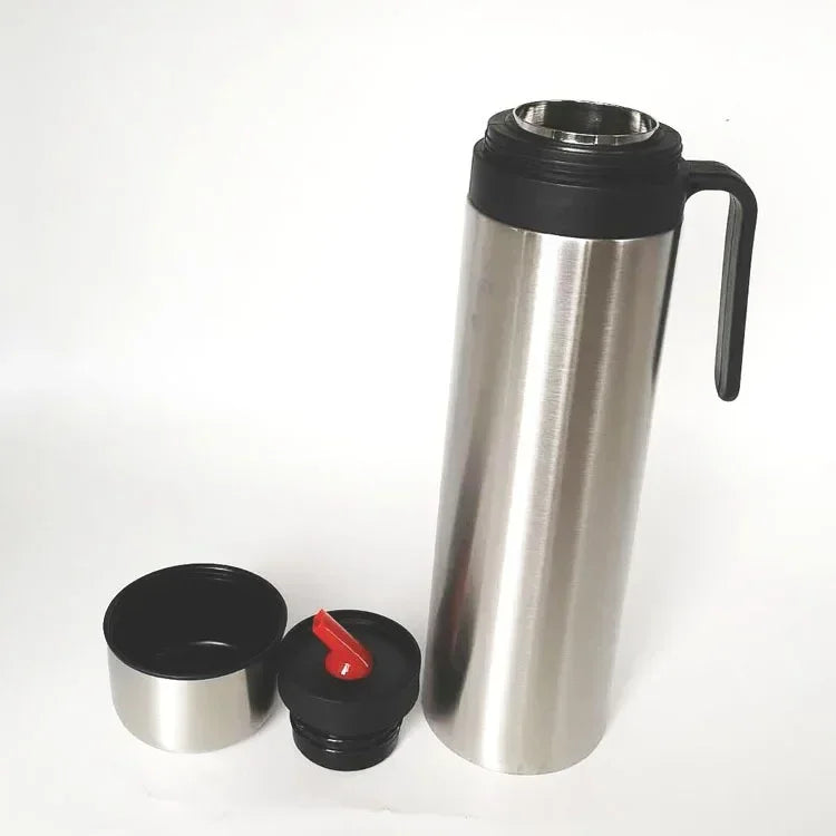 1000ML New Bullet Yerba Mate Thermos Vacuum Insulation Mate Tea Flask with Handle Travel Outdoor Thermos Water Bottle