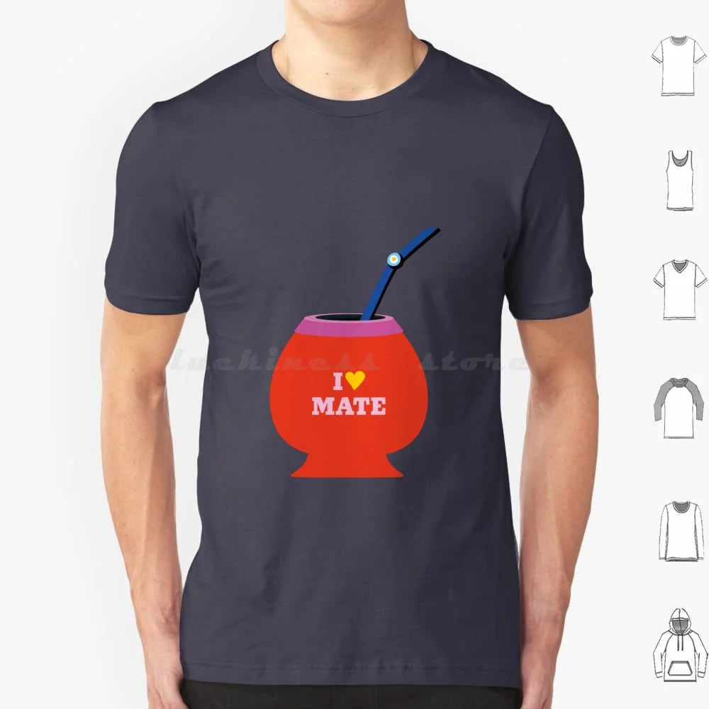 Argentine Mate T Shirt Cotton Men Women DIY Print Mate Argentina Yerba Mate Lightbulb